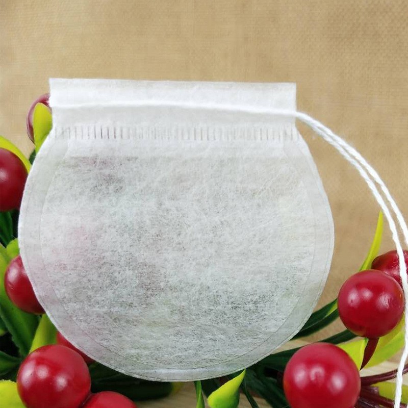 7.5cm玉米纖維圓型抽線咖啡隔渣過濾袋一次性泡茶袋茶葉袋