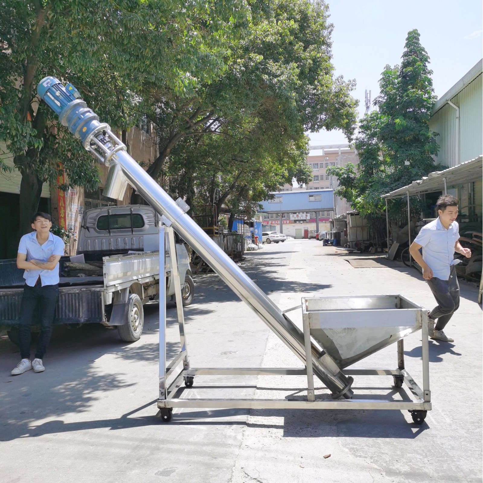 福建銷售 大小型螺旋上料機(jī) 新型不銹鋼提升機(jī) 玉米黃豆輸送機(jī)