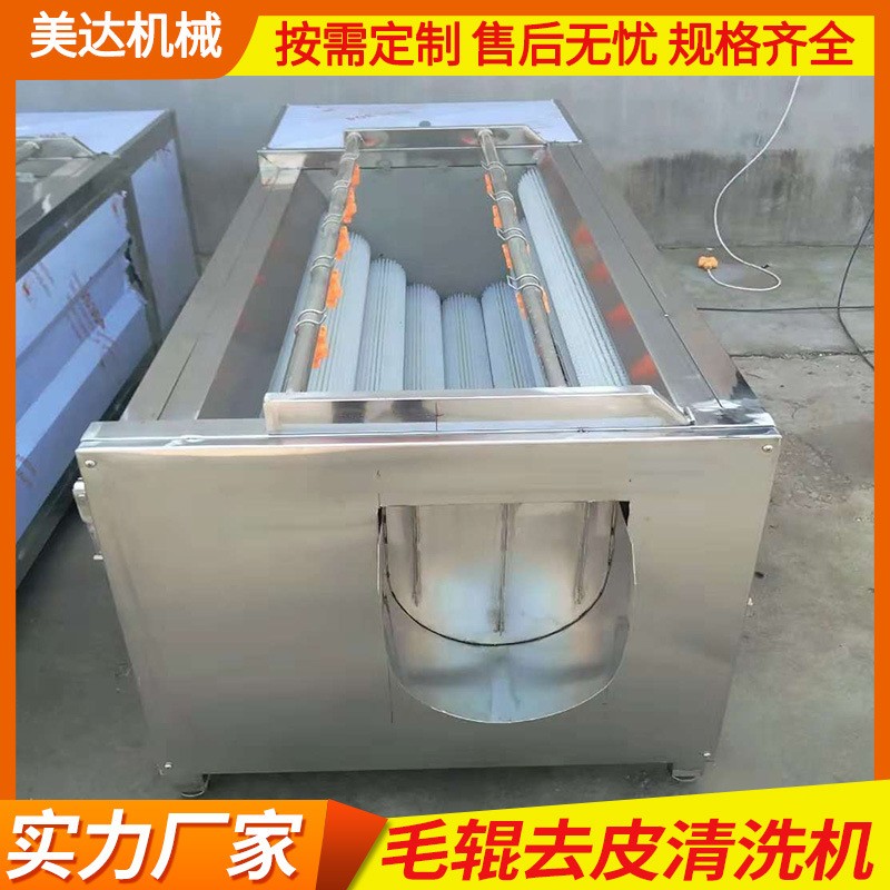 商用 果蔬去皮清洗機 全自動毛輥毛刷土豆生姜去皮清洗設備機