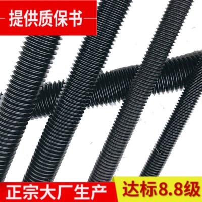 國標發(fā)黑8.8級 通絲桿 通絲牙條 全牙螺紋桿M6M8M10M12M14M16M48 5件