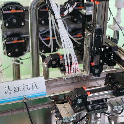 深孔板灌裝機(jī)，多孔液體灌裝機(jī)，六頭灌裝