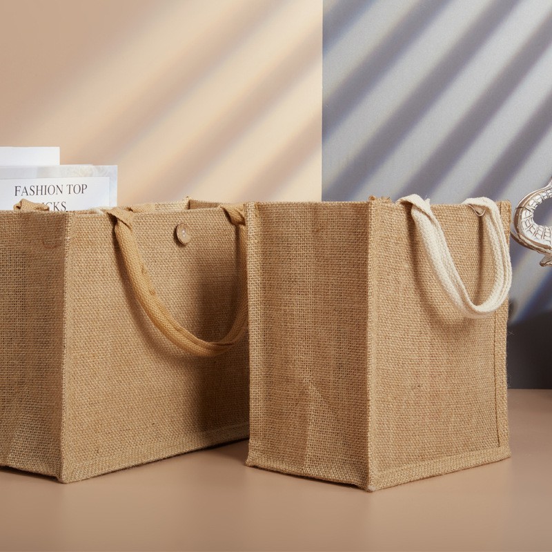 廠家定制麻布袋手提黃麻袋棉麻購物袋手繪亞麻禮品袋復古粗麻布袋