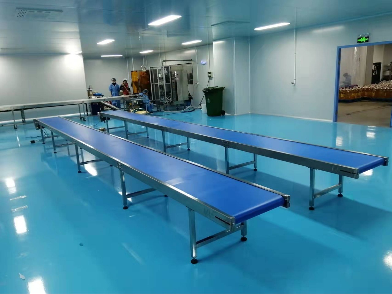 食品輸送機面包加工傳送帶PU皮帶流水線凈化車間輸送線調速電機